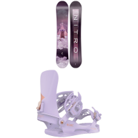 Women's Nitro Mercy Snowboard 2023 - 146 Package (146 cm) + S Bindings in White size 146/S