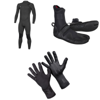 O'Neill 4/3 Ninja Chest Zip Wetsuit 2022 - X-LargeS Package (X-Large) + 14 Bindings in Black size Xls/14 | Rubber/Neoprene