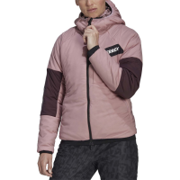 Women's Adidas Techrock Stretch Primaloft Hooded Jacket 2022 in Pink size X-Large | Nylon/Elastane