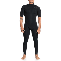 Quiksilver 2/2 Everyday Sessions Short Sleeve Chest Zip Springsuit 2022 in Black size Small | Rubber/Neoprene