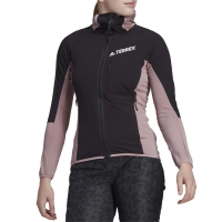 Women's Adidas Techrock Flooce Wind Hooded Jacket 2022 in Black size Small | Elastane/Polyester