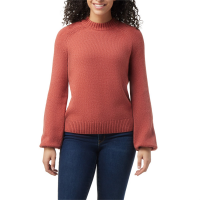 Women's Smartwool Cozy Lodge Belle Sleeve Sweater 2022 in Red size Medium | Nylon/Wool/Polyester
