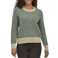 Women's Patagonia Recycled Wool Crewneck Sweater 2022 in Green size Medium | Nylon/Wool