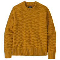 Women's Patagonia Recycled Wool Crewneck Sweater 2022 in Gold size Medium | Nylon/Wool