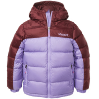 Kid's Marmot Guides Down Hoodie 2023 in Purple size 2X-Large | Polyester