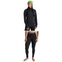 Women's Oyuki Hitatech Funnel Neck Longsleeve 2025 - Large Package (L) + X-Large Bottoms Jacket in Black size Large/X-Large | Spandex/Polyester