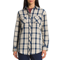 Women's The North Face Valley Twill Shirt 2022 Gravel Large Icon Plaid 2 size X-Small | Cotton/Polyester
