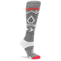 Women's Volcom TTT Snowboard Socks 2023 in Grey size Medium/Large | Nylon/Acrylic/Elastane