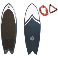 Liquid Force x evo Fish Wakesurf Board + Surf Rope 2020 size 5'3" | Plastic