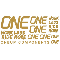 OneUp Components Bar Decal Sheet 2023 in Gold