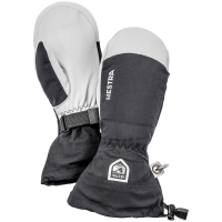 Hestra Army Leather Heli Ski Mittens 2025 in Black size 12 | Leather/Polyester