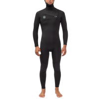 Vissla 7 Seas 4/3 Chest Zip Hooded Wetsuit 2025 in Black size Large | Nylon/Neoprene