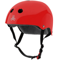 Triple 8 The Certfied Sweatsaver Skateboard Helmet 2025 in Red size Small/Medium