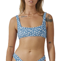 Women's Thrills Aster Parallel Bikini Top 2023 in Blue size 10 | Elastane/Polyester