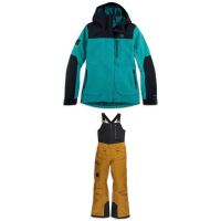 Women's Outdoor Research Kulshan Storm Jacket 2023 - XS Gold Package (XS) + S Bindings in Black size X-Small/Small | Nylon