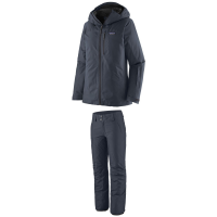 Women's Patagonia Insulated Powder Town Jacket 2023 - Large Blue Package (L) + L Bindings in Red size L/L | Polyester