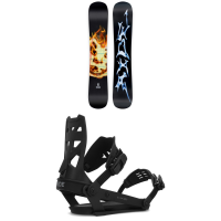 Ride Burnout Snowboard 2024 - 155 Package (155 cm) + L Bindings in Lime size 155/L | Nylon/Aluminum/Bamboo