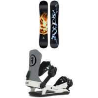 Ride Burnout Snowboard 2024 - 154W Package (154W cm) + M Bindings in White size 154W/M | Rubber/Bamboo