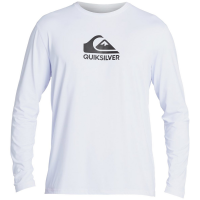 Quiksilver Solid Streak Long Sleeve Surf T-Shirt 2022 in White size 2X-Large | Elastane/Polyester