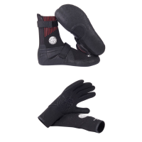 Rip Curl 5mm Flashbomb Round Toe Boots 2021 - 11 Package (11) + X-Large Gloves in Black size 11/Xl