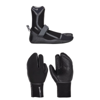 Quiksilver 5mm Marathon Sessions Split Toe Wetsuit Boots 2021 - 12 Package (12) + S Gloves in Black size 12/S | Neoprene