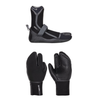 Quiksilver 5mm Marathon Sessions Split Toe Wetsuit Boots 2021 - 8 Package (8) + S Gloves in Black size 8/S | Neoprene