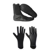 Vissla 3mm 7 Seas Split Toe Wetsuit Boots 2023 - 7 Package (7) + M Gloves in Black size 7/M | Neoprene