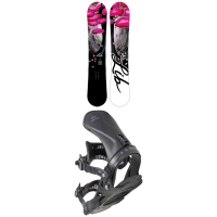 Women's Lib Tech Cortado C2 Snowboard 2023 - 154 Package (154 cm) + S/M Womens in Black size 154/S/M | Nylon