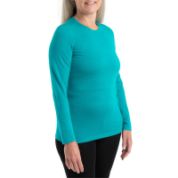 Women's Icebreaker 200 Oasis Base Layer Crew Top 2024 in Green size Large | Wool