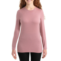 Women's Icebreaker 200 Oasis Base Layer Crew Top 2024 in Pink size Large | Wool