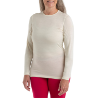 Women's Icebreaker 200 Oasis Base Layer Crew Top 2024 in White size Large | Wool