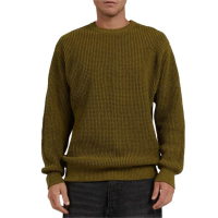 Thrills Reaction Crew Knit Sweater Men's 2023 in Green size Small | Cotton