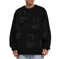 Thrills Doomed Crew Knit Sweater Men's 2023 in Black size X-Large | Acrylic