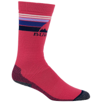 Kid's Burton Emblem Midweight Socks Big 2024 in Pink size X-Small/Small | Nylon/Acrylic/Elastane