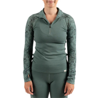 Women's Wild Rye Hailey Half-Zip Top 2024 in Green | Wool