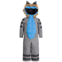 Kid's WeeDo Funwear RACOONDO Racoon Snowsuit 2024 in Gray size Large | Polyester