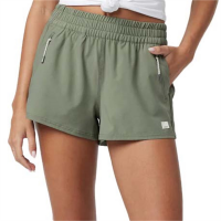 Women's Vuori Dash Shorts 2024 in Green size Large | Elastane/Polyester