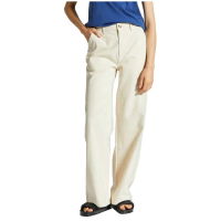 Women's Brixton Victory Full Length Wide Leg Pants 2024 in White size 28" | Cotton/Elastane/Polyester