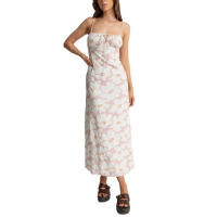 Women's Rhythm Mimi Floral Gathered Maxi Dress 2024 in White size Small | Cotton