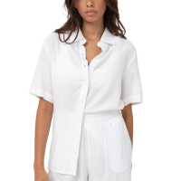 Women's Rhythm Classic Lounge Shirt 2024 in White size Large