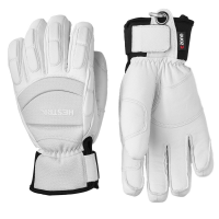 Hestra Vertical Cut CZone 5-Finger Gloves 2024 in White size 9 | Leather/Polyester