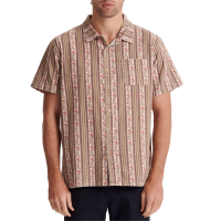 The Critical Slide Society Walker Short-Sleeve Shirt Men's 2024 in Brown size Medium | Polyester