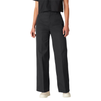 Women's Dickies Wide Leg Work Pants 2024 in Black size 10 | Cotton/Polyester