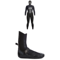 Women's XCEL 5/4 Infiniti Hooded Wetsuit - 2 Package (2) + 8 Booties in Black size 2/8 | Neoprene/Plastic