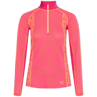 Women's Kari Traa Lekker Half-Zip Top 2025 in Pink size Large | Wool/Polyester