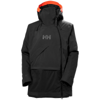 Women's Helly Hansen Powchaser Asym Jacket 2025 in Black size X-Large | Polyester