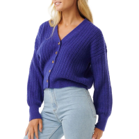 Women's Rip Curl Afterglow Cardigan Sweater 2024 in Blue size Large | Acrylic