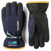 Kid's Hestra Wakayama Jr Gloves 2025 in Blue size 3 | Leather/Polyester