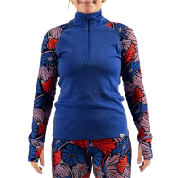 Women's Wild Rye Hailey Half-Zip Top 025 in Blue | Wool/Micron