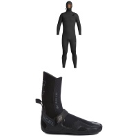 XCEL 4.5/3.5 Comp X Hooded Wetsuit 2024 - XS Package (XS) + 5 Booties in Black size Xs/5 | Neoprene